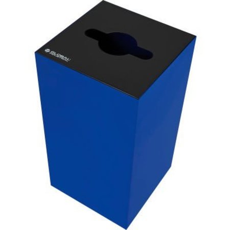 ZHEJIANG STEELRIX OFFICE FURNITURE CO-SH Global Industrial Square Recycling Can with Mixed Recycling Lid, 36 Gallon, Blue 641616RBL